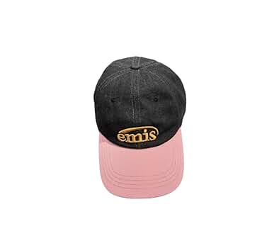 Amazon | [EGDSIHAE] Emis キャップ、ブラックデニム/ピンク